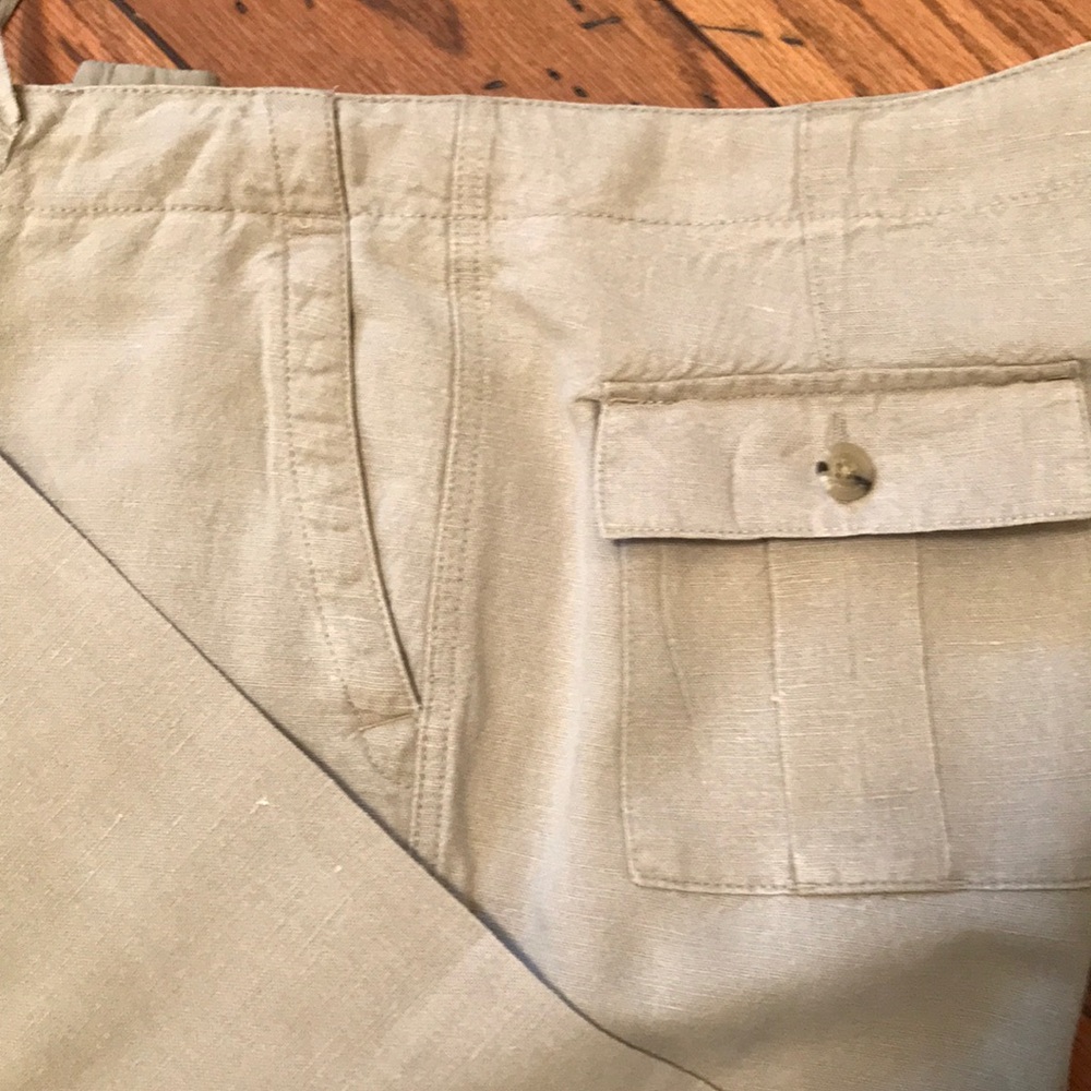 Men’s khaki linen pants - Picture 2 of 3